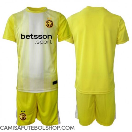 Camisa de time de futebol Inter Milan Goleiro Replicas 2º Equipamento Infantil 2025-26 Manga Curta (+ Calças curtas)